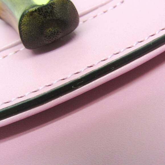 Gucci Bamboo 702106 Women's Leather Backpack,Handbag,Shoulder Bag Pink - Picture 8 of 16